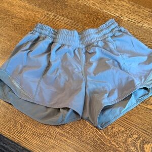 Women’s soft green Lululemon Athletic Running Shorts with Elastic Waist